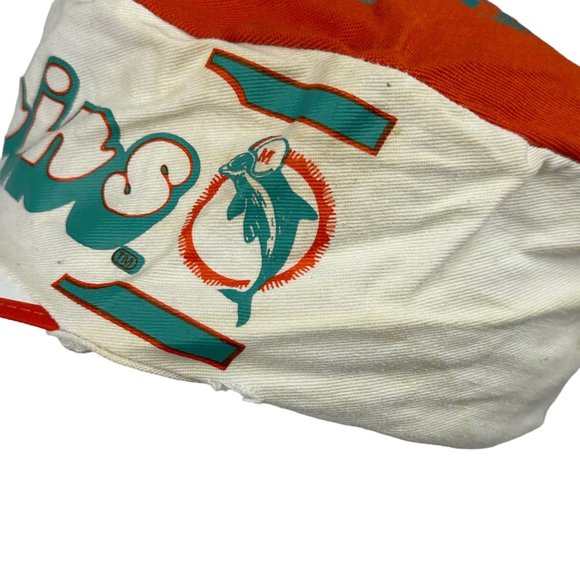 Vintage Miami Dolphins Painters Cap NFL Football Flat Top Baseball size M/L USA - Picture 7 of 16